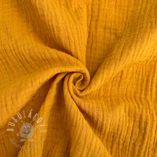 Dvojitá gázovina/mušelín ochre ORGANIC