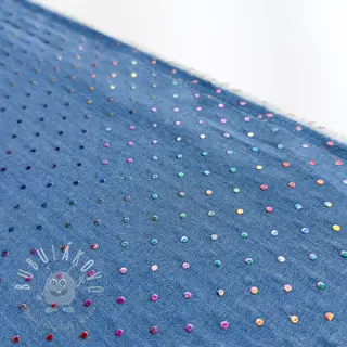 JEANS DENIM 3,8 OZ Drops Metallic blue