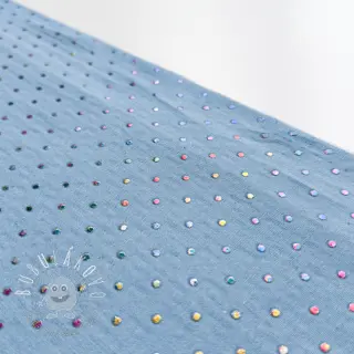 JEANS DENIM 3,8 OZ Drops Metallic light blue