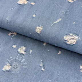 JEANS DENIM 6 OZ Big Holes light blue