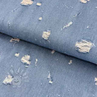 JEANS DENIM 6 OZ Big Holes light blue