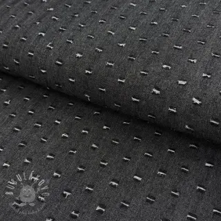 JEANS DENIM 6 OZ Small Holes black