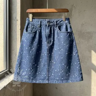 JEANS DENIM 6 OZ Uneven Small Holes dark blue