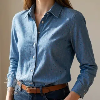 JEANS DENIM 3,8 OZ Drops Metallic blue