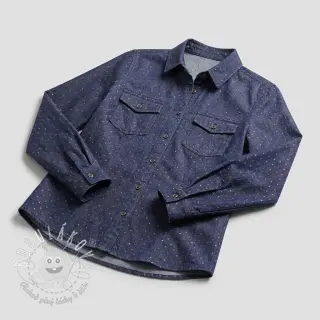 JEANS DENIM 3,8 OZ Drops Metallic dark blue
