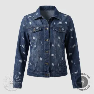 JEANS DENIM 6 OZ Big Holes dark blue