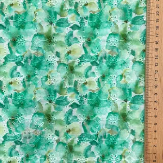 Bavlnená látka EMBROIDERY Viola green digital print