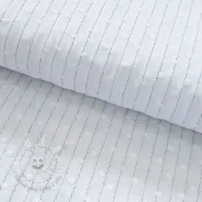 Bavlnená látka EMBROIDERY Flowstripe