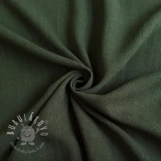Viskóza s ľanom WASHED army green
