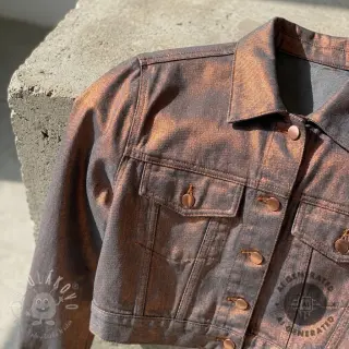 JEANS DENIM 8,5 OZ STRETCH WASHED metallic orange
