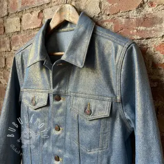 JEANS DENIM Metallic blue gold
