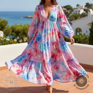 Viskóza SATIN Blurricio design C