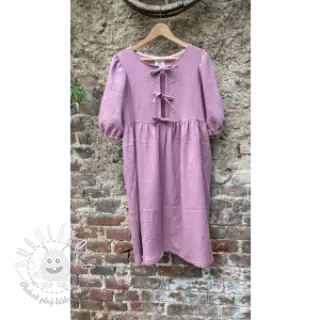 Dvojitá gázovina/mušelín dark lilac ORGANIC