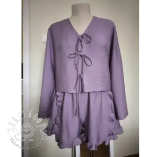 Viskóza s ľanom BUBBLY lilac