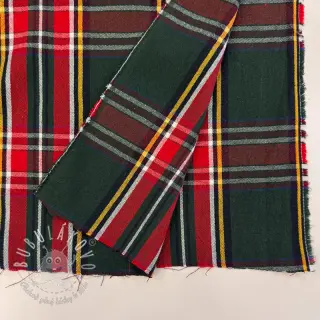Dekoračná látka Ecossais vert rouge