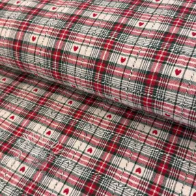 Dekoračná látka jacquard Villars ecru rouge