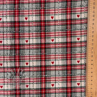 Dekoračná látka jacquard Villars ecru rouge