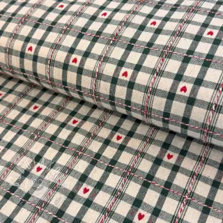 Dekoračná látka jacquard Villars ecru vert
