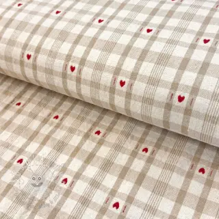 Dekoračná látka jacquard Ollon ficelle rouge