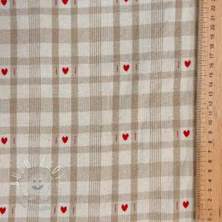 Dekoračná látka jacquard Ollon ficelle rouge