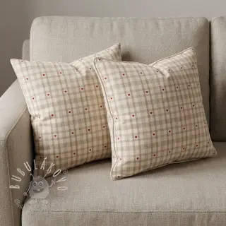 Dekoračná látka jacquard Ollon ficelle rouge