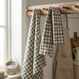 Dekoračná látka jacquard Villars ecru vert