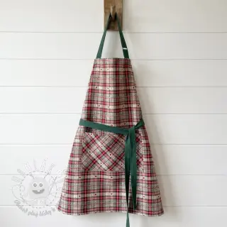 Dekoračná látka jacquard Villars ecru rouge
