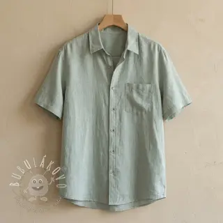 Ľan s bavlnou PLAIN mint