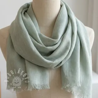 Ľan s bavlnou PLAIN mint