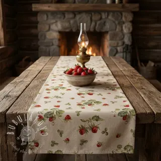 Dekoračná látka Linenlook Wild strawberries