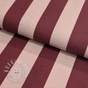 Dekoračná látka premium Joyful basic stripe wine