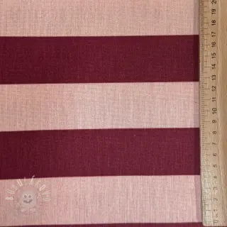 Dekoračná látka premium Joyful basic stripe wine