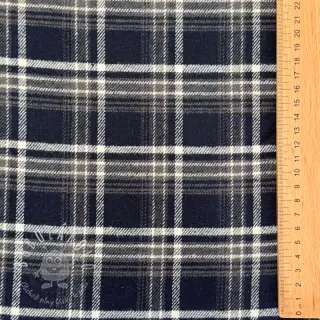Bavlnená látka FLANEL YARN DYED BRUSHED CHECK design D