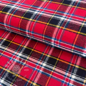 Bavlnená látka FLANEL YARN DYED BRUSHED CHECK design E