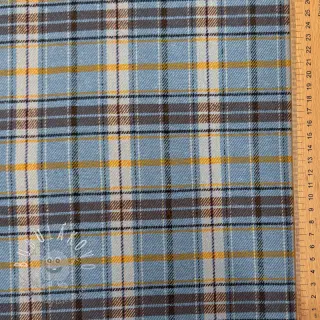 Bavlnená látka FLANEL YARN DYED BRUSHED CHECK design F