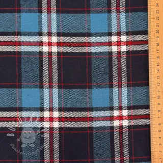 Bavlnená látka FLANEL YARN DYED BRUSHED CHECK design H