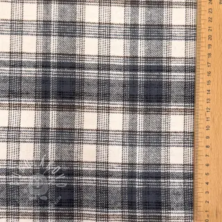 Bavlnená látka FLANEL YARN DYED BRUSHED CHECK design J