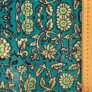 Zamat VELVET QUILT Flowers abstract petrol