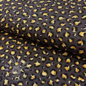 Dekoračná látka premium Leopard animal small dark brown