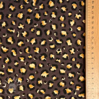 Dekoračná látka premium Leopard animal small dark brown