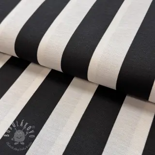 Dekoračná látka premium Joyful basic stripe black