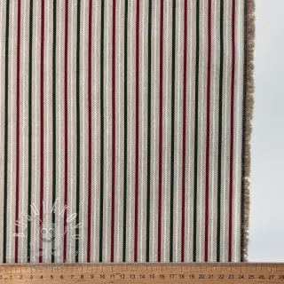 Dekoračná látka Linenlook Little Xmas stripe