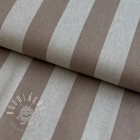 Dekoračná látka Linenlook Joyful basic stripe taupe