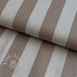 Dekoračná látka Linenlook Joyful basic stripe taupe