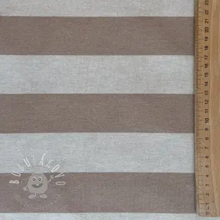 Dekoračná látka Linenlook Joyful basic stripe taupe