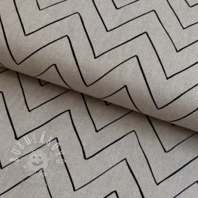 Dekoračná látka Linenlook Freehand zigzag lines