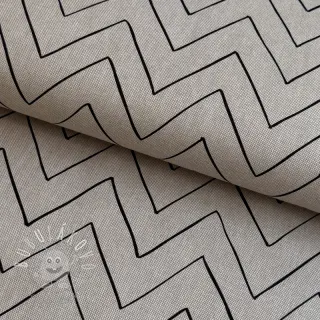 Dekoračná látka Linenlook Freehand zigzag lines
