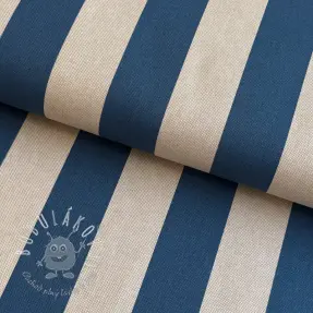 Dekoračná látka Linenlook Joyful basic stripe denim