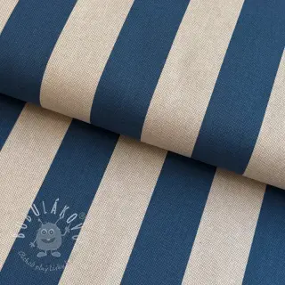 Dekoračná látka Linenlook Joyful basic stripe denim