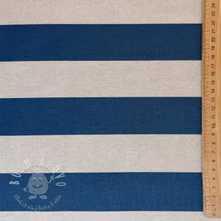 Dekoračná látka Linenlook Joyful basic stripe denim
